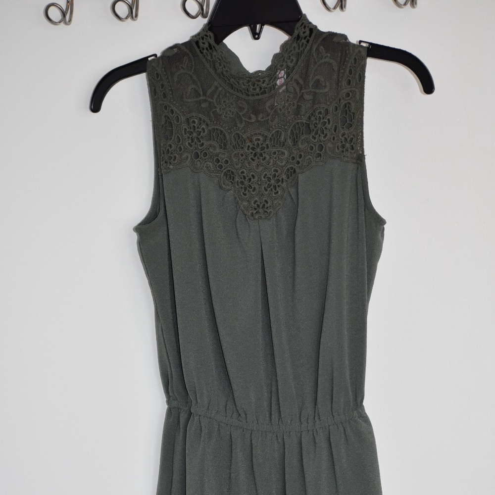 Army green romper